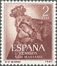 Spain 1954 Virgin 2 Ptas Castaño Edifil 1140